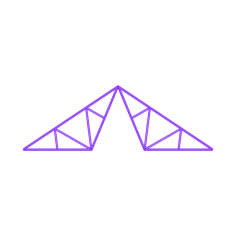 Buildings Trusses Inverted Outline Icon Svg Set, Free Vectors File